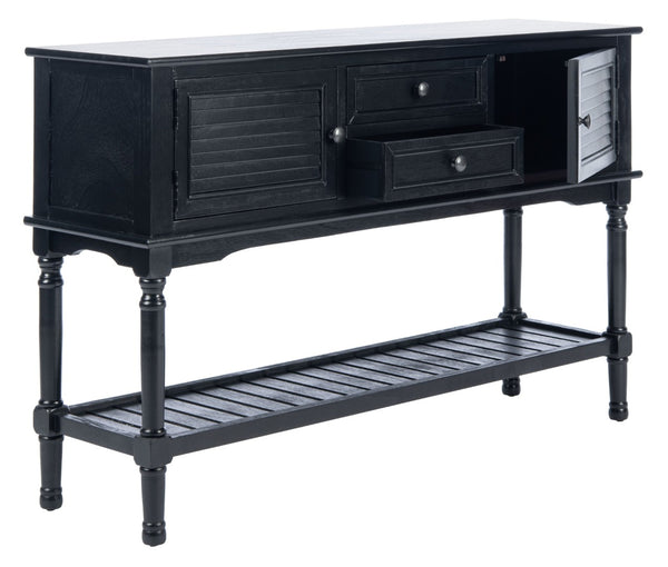 Safavieh Tate Console Table – Elegant Farmhouse Design With Turned Legs, Storage Drawers, And Timeless Charm Black CNS5722B