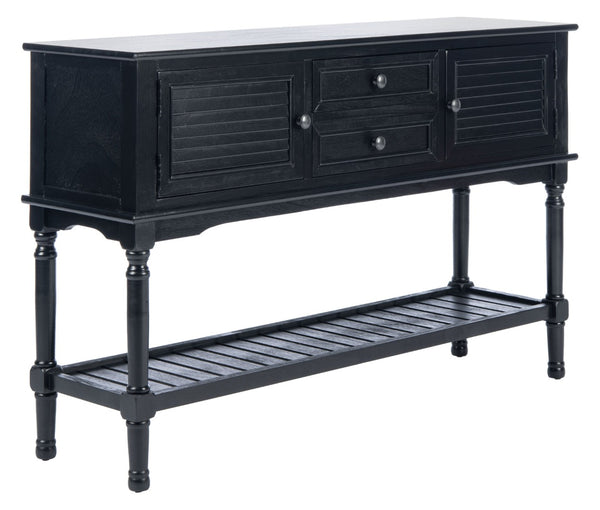Safavieh Tate Console Table – Elegant Farmhouse Design With Turned Legs, Storage Drawers, And Timeless Charm Black CNS5722B