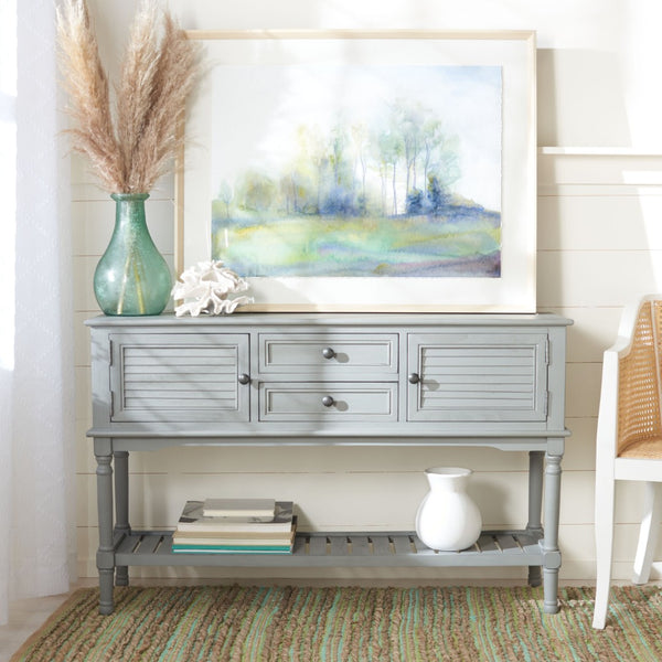 Safavieh Tate Console Table – Elegant Farmhouse Design With Turned Legs, Storage Drawers, And Timeless Charm Distressed Grey CNS5722C
