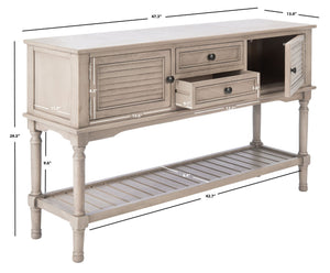Safavieh Tate Console Table – Elegant Farmhouse Design With Turned Legs, Storage Drawers, And Timeless Charm Greige CNS5722D