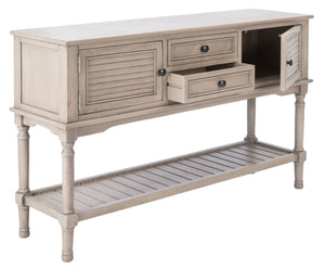 Safavieh Tate Console Table – Elegant Farmhouse Design With Turned Legs, Storage Drawers, And Timeless Charm Greige CNS5722D