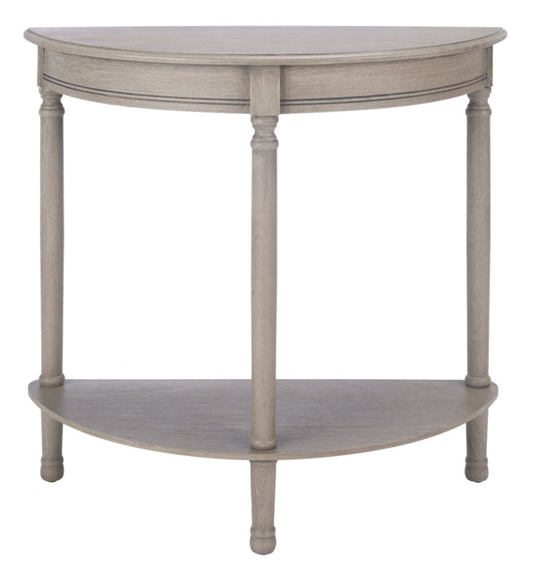 Safavieh Tinsley Half-Round Console Table - Elegant Entryway Accent With Carved Details And Timeless Style Greige CNS5723A
