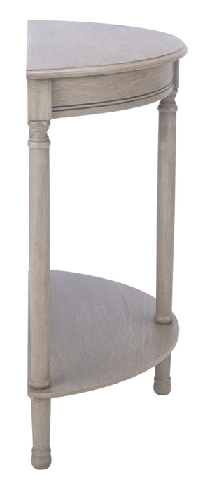 Safavieh Tinsley Half-Round Console Table - Elegant Entryway Accent With Carved Details And Timeless Style Greige CNS5723A