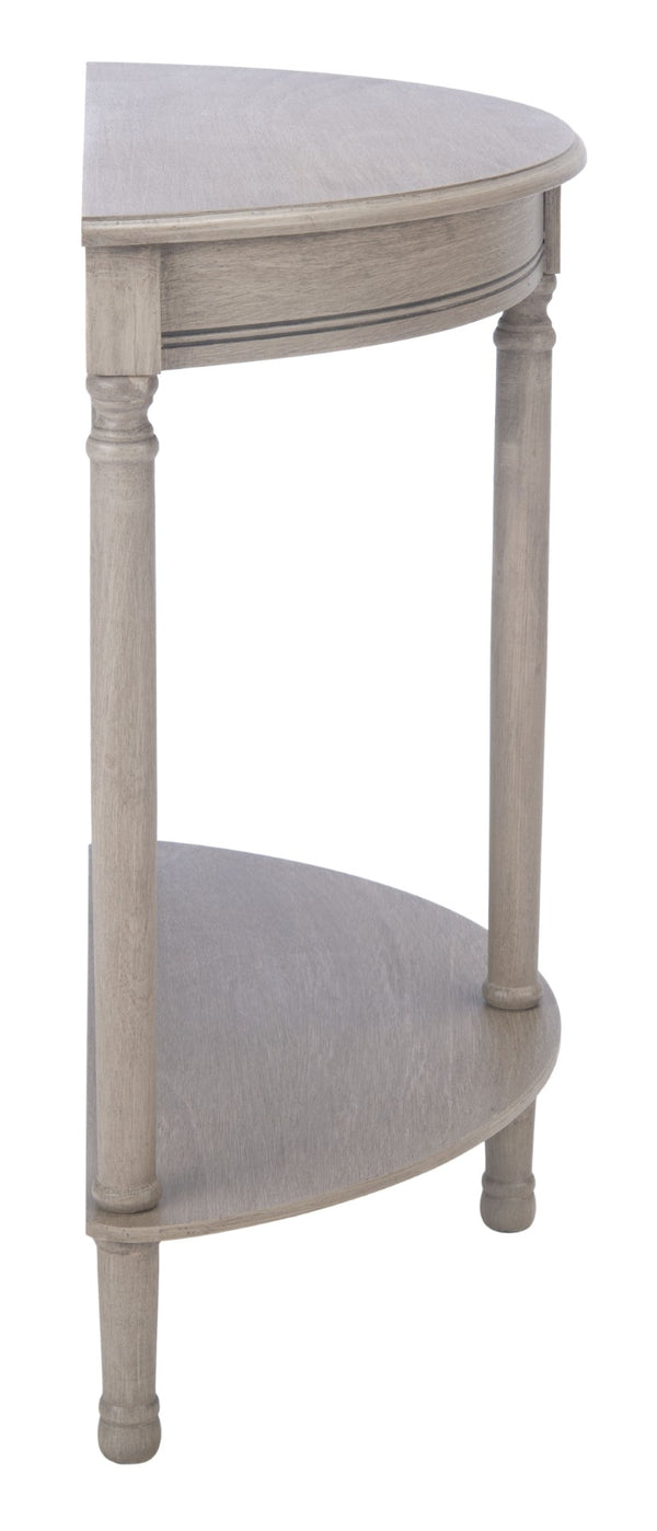 Safavieh Tinsley Half-Round Console Table - Elegant Entryway Accent With Carved Details And Timeless Style Greige CNS5723A