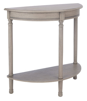 Safavieh Tinsley Half-Round Console Table - Elegant Entryway Accent With Carved Details And Timeless Style Greige CNS5723A