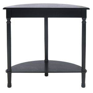 Safavieh Tinsley Half-Round Console Table - Elegant Entryway Accent With Carved Details And Timeless Style Black CNS5723B