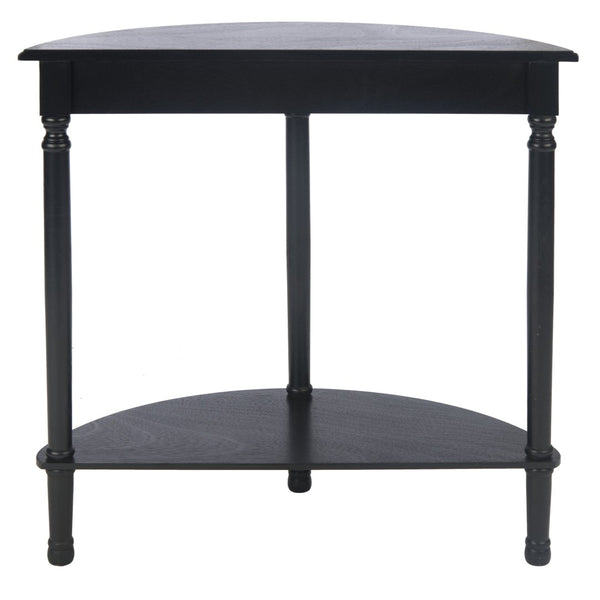 Safavieh Tinsley Half-Round Console Table - Elegant Entryway Accent With Carved Details And Timeless Style Black CNS5723B