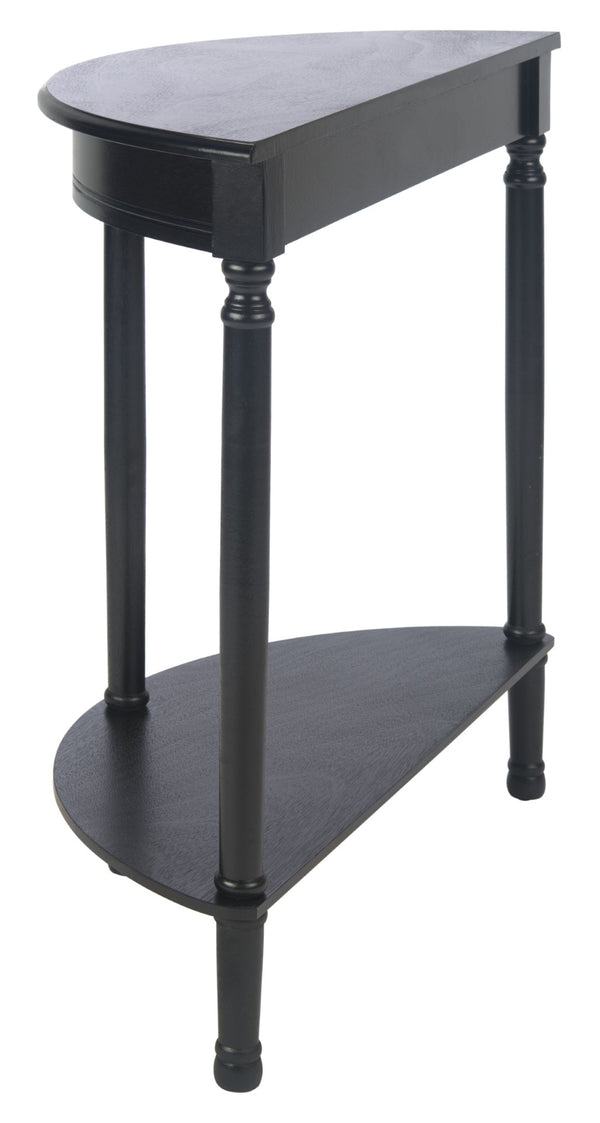 Safavieh Tinsley Half-Round Console Table - Elegant Entryway Accent With Carved Details And Timeless Style Black CNS5723B