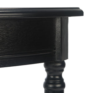 Safavieh Tinsley Half-Round Console Table - Elegant Entryway Accent With Carved Details And Timeless Style Black CNS5723B