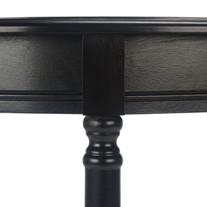 Safavieh Tinsley Half-Round Console Table - Elegant Entryway Accent With Carved Details And Timeless Style Black CNS5723B