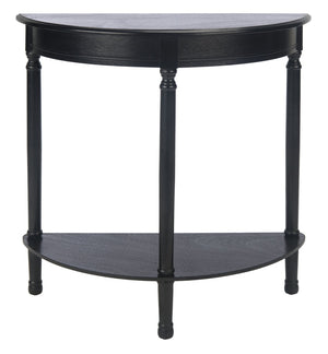 Safavieh Tinsley Half-Round Console Table - Elegant Entryway Accent With Carved Details And Timeless Style Black CNS5723B