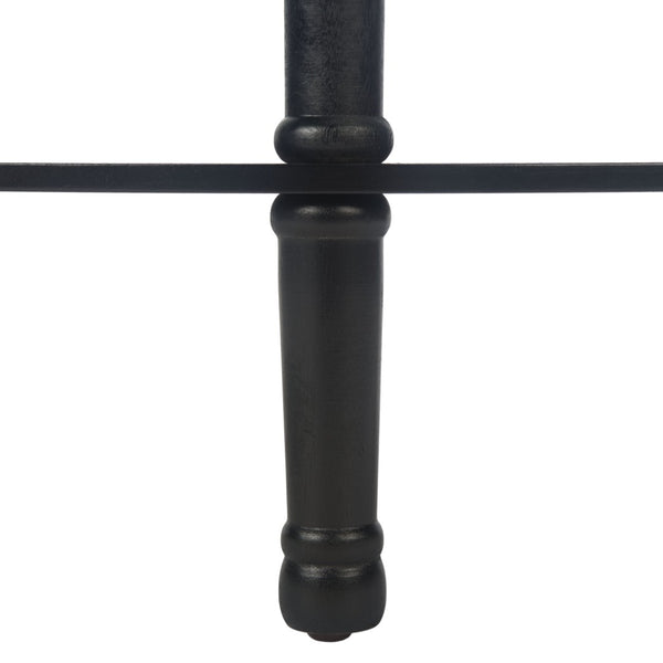 Safavieh Tinsley Half-Round Console Table - Elegant Entryway Accent With Carved Details And Timeless Style Black CNS5723B