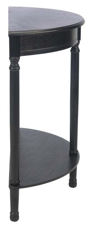 Safavieh Tinsley Half-Round Console Table - Elegant Entryway Accent With Carved Details And Timeless Style Black CNS5723B