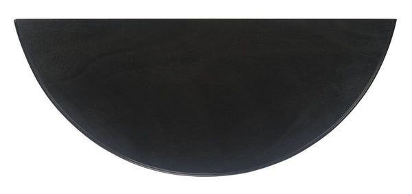 Safavieh Tinsley Half-Round Console Table - Elegant Entryway Accent With Carved Details And Timeless Style Black CNS5723B