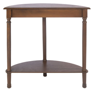 Safavieh Tinsley Half-Round Console Table - Elegant Entryway Accent With Carved Details And Timeless Style Brown CNS5723C