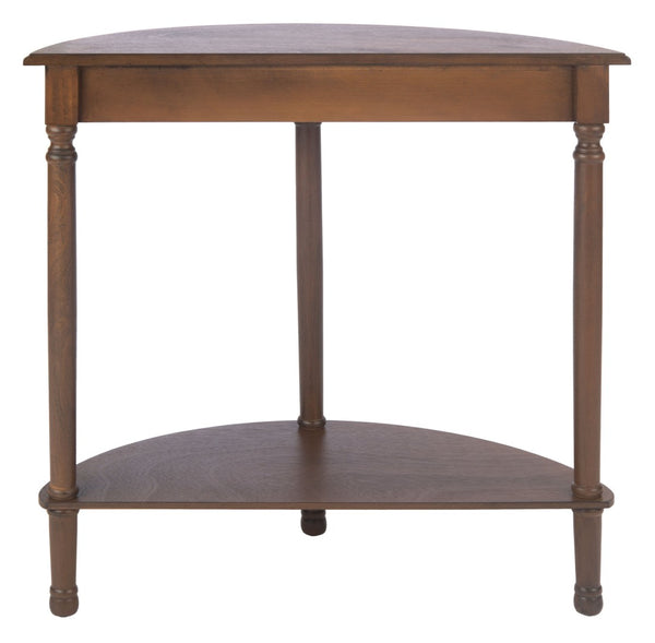 Safavieh Tinsley Half-Round Console Table - Elegant Entryway Accent With Carved Details And Timeless Style Brown CNS5723C