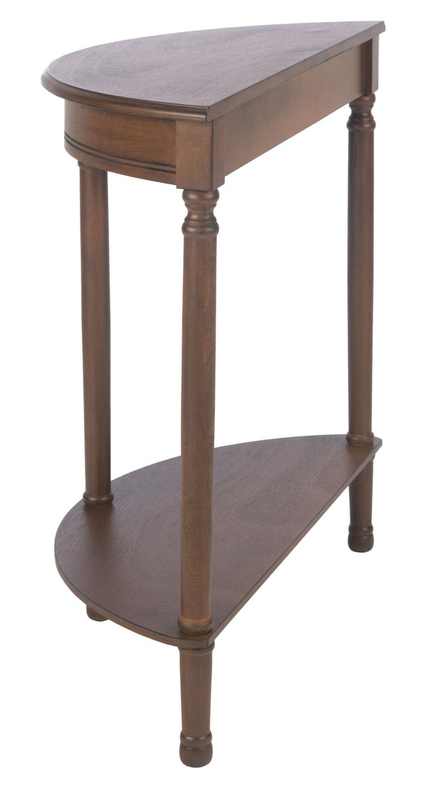 Safavieh Tinsley Half-Round Console Table - Elegant Entryway Accent With Carved Details And Timeless Style Brown CNS5723C