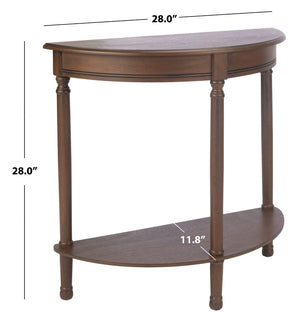 Safavieh Tinsley Half-Round Console Table - Elegant Entryway Accent With Carved Details And Timeless Style Brown CNS5723C