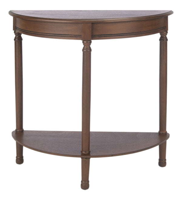 Safavieh Tinsley Half-Round Console Table - Elegant Entryway Accent With Carved Details And Timeless Style Brown CNS5723C