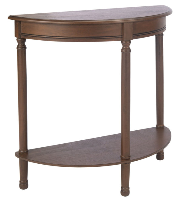 Safavieh Tinsley Half-Round Console Table - Elegant Entryway Accent With Carved Details And Timeless Style Brown CNS5723C