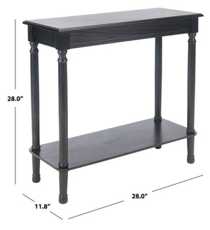 Safavieh Tinsley Rectangular Console Table - Timeless Design With Turned Legs For Entryway Or Living Room Elegance Black CNS5724B