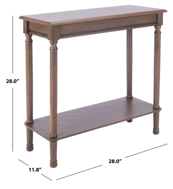 Safavieh Tinsley Rectangular Console Table - Timeless Design With Turned Legs For Entryway Or Living Room Elegance Brown CNS5724C
