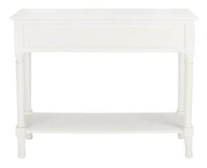 Safavieh Allura Console Table – Charming Farmhouse Accent With Carved Details And Ample Storage For Entryways Distressed White CNS5725A