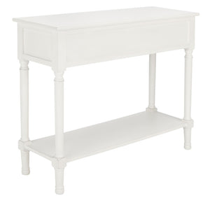 Safavieh Allura Console Table – Charming Farmhouse Accent With Carved Details And Ample Storage For Entryways Distressed White CNS5725A