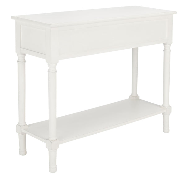 Safavieh Allura Console Table – Charming Farmhouse Accent With Carved Details And Ample Storage For Entryways Distressed White CNS5725A