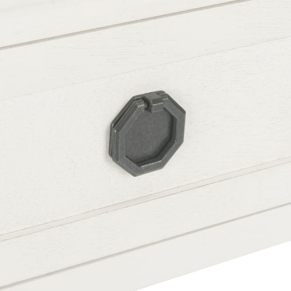 Safavieh Allura Console Table – Charming Farmhouse Accent With Carved Details And Ample Storage For Entryways Distressed White CNS5725A