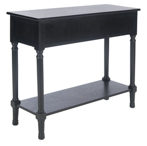 Safavieh Allura Console Table – Charming Farmhouse Accent With Carved Details And Ample Storage For Entryways Black CNS5725B