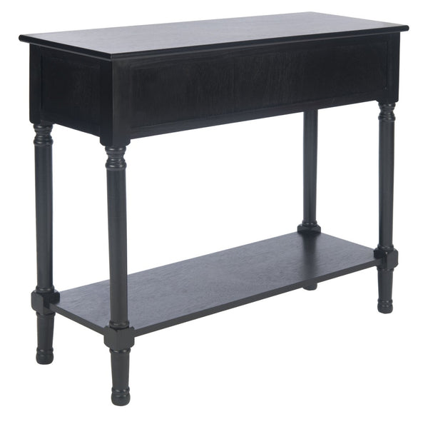 Safavieh Allura Console Table – Charming Farmhouse Accent With Carved Details And Ample Storage For Entryways Black CNS5725B