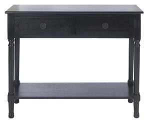 Safavieh Allura Console Table – Charming Farmhouse Accent With Carved Details And Ample Storage For Entryways Black CNS5725B