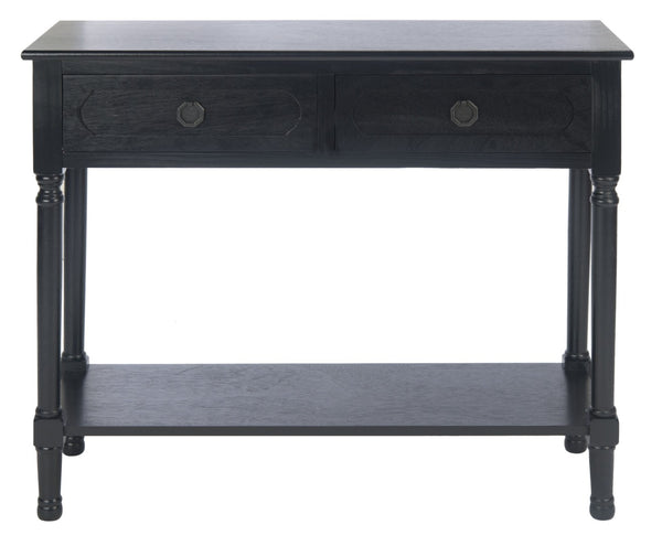 Safavieh Allura Console Table – Charming Farmhouse Accent With Carved Details And Ample Storage For Entryways Black CNS5725B