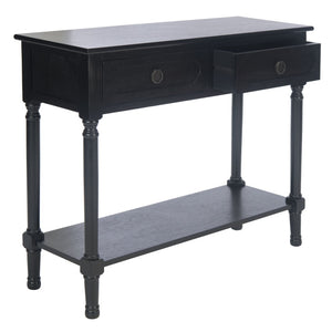 Safavieh Allura Console Table – Charming Farmhouse Accent With Carved Details And Ample Storage For Entryways Black CNS5725B
