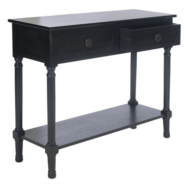 Safavieh Allura Console Table – Charming Farmhouse Accent With Carved Details And Ample Storage For Entryways Black CNS5725B