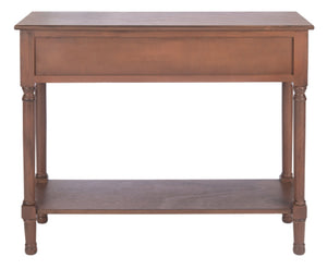 Safavieh Allura Console Table – Charming Farmhouse Accent With Carved Details And Ample Storage For Entryways Brown CNS5725C