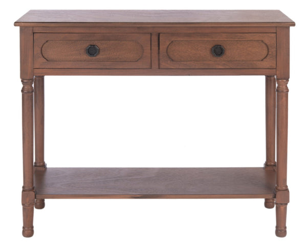 Safavieh Allura Console Table – Charming Farmhouse Accent With Carved Details And Ample Storage For Entryways Brown CNS5725C