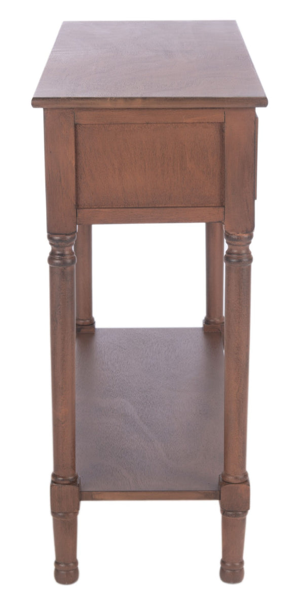 Safavieh Allura Console Table – Charming Farmhouse Accent With Carved Details And Ample Storage For Entryways Brown CNS5725C