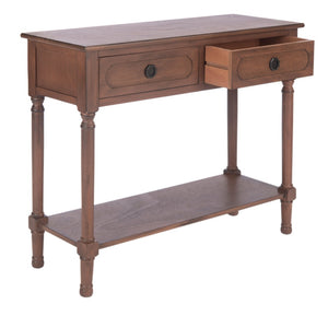 Safavieh Allura Console Table – Charming Farmhouse Accent With Carved Details And Ample Storage For Entryways Brown CNS5725C
