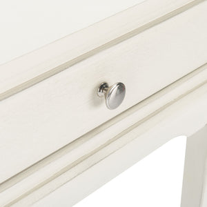 Safavieh Opal Elegant Two-Drawer Console Table For Entryway With French Country Charm And Modern Farmhouse Style Distressed White CNS5726A