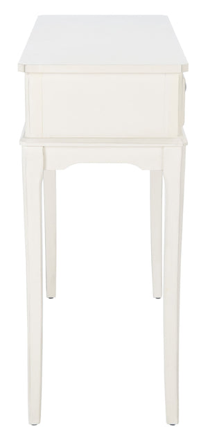 Safavieh Opal Elegant Two-Drawer Console Table For Entryway With French Country Charm And Modern Farmhouse Style Distressed White CNS5726A