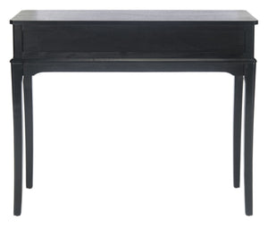 Safavieh Opal Elegant Two-Drawer Console Table For Entryway With French Country Charm And Modern Farmhouse Style Black CNS5726B