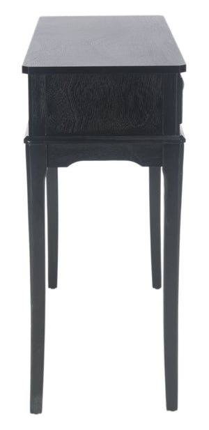 Safavieh Opal Elegant Two-Drawer Console Table For Entryway With French Country Charm And Modern Farmhouse Style Black CNS5726B