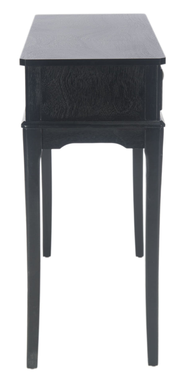 Safavieh Opal Elegant Two-Drawer Console Table For Entryway With French Country Charm And Modern Farmhouse Style Black CNS5726B