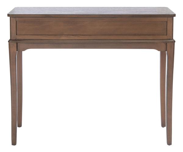 Safavieh Opal Elegant Two-Drawer Console Table For Entryway With French Country Charm And Modern Farmhouse Style Brown CNS5726C
