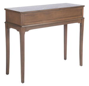 Safavieh Opal Elegant Two-Drawer Console Table For Entryway With French Country Charm And Modern Farmhouse Style Brown CNS5726C