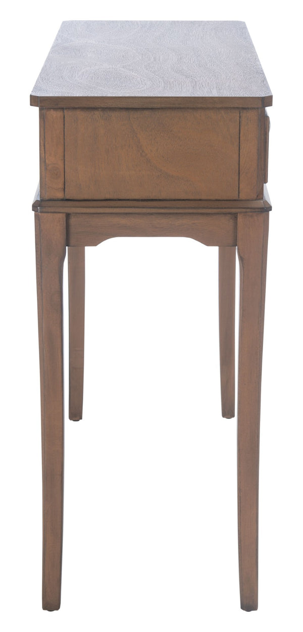 Safavieh Opal Elegant Two-Drawer Console Table For Entryway With French Country Charm And Modern Farmhouse Style Brown CNS5726C