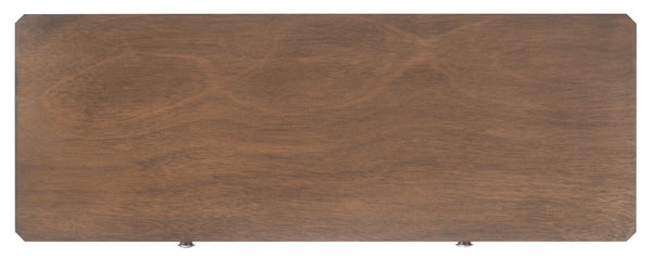 Safavieh Opal Elegant Two-Drawer Console Table For Entryway With French Country Charm And Modern Farmhouse Style Brown CNS5726C