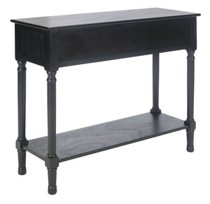 Safavieh Haines Console Table - Elegant Carved Design With Sleek Storage For Entryways And Living Spaces Black CNS5727A